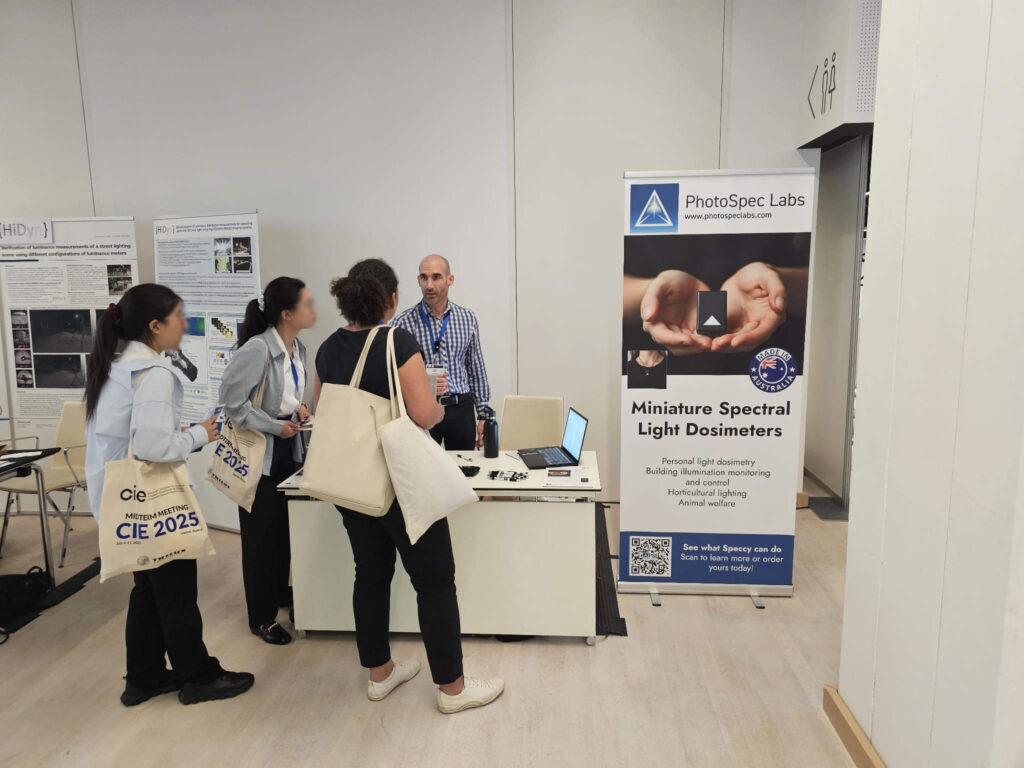 PhotoSpec Labs booth at the CIE conference 2025 in Vienna